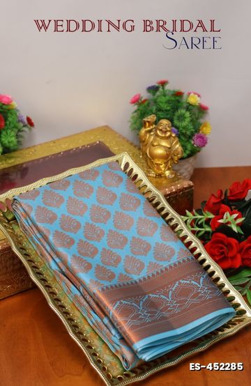 A "one gram gold trending tissue saree" typically refers to a saree made from a lightweight, sheer fabric known as tissue - INDIGO COLOUR (3)