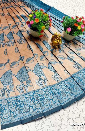 Dailywear cotton sarees premium look lightweight comfortable wear - MAUVE COLOUR (1)