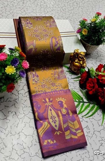 SHIRTS & DHOTIS COMBO FOR MENS ADJUSTABLE DHOTIS WITH COLOUR MATCHING BORDER BEST CHOICE FOR BOYS - ORANGE (1)