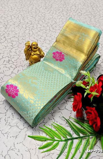 Dailywear cotton sarees all over body flower designpattern design premium look lightweight comfortable wear - BRONCE COLOUR (1)