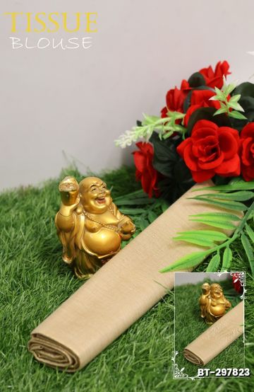 WOMEN TISSUE BLOUSE PIECE MATERIAL (1 METER ) - LIGHT SANDLE