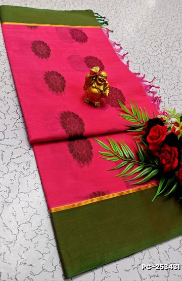 Kubera borderless elite bridal rapier fancy light weight silk type sarees function wear - FLORAISON GREEN (2)