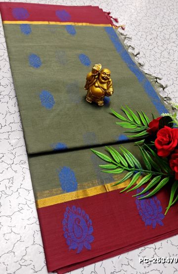 BRIDAL SILK GOLD SILVAR AND COPPER ZARI WEAVE AND WEDDING ART SILK SAREES - LIGHT PINK (18)