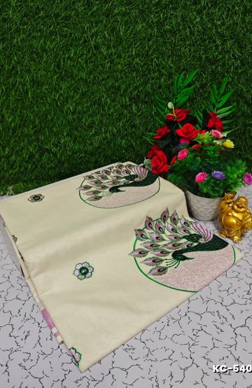 GEORGETTE FANCY SOFT SILK SAREES WITH BLOUSE MODERN FANCY ITEM SAREES - LIGHT PINK (3)