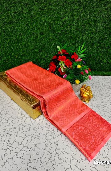 Premium fancy saree soft  silk saree rapier fancy light weight silk type sarees  function wear - BROWN