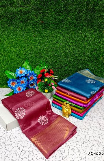 Fancy Print  Office Wear Cotton Sarees All Over Body Circle Poo Design Premium Look lightweight Comfortable Wear - ONIYAN PINK