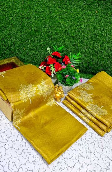 FANCY PLAIN SOFT SILK SAREES  COPPER DESIGN BORDER  - PURPLE COLOUR (1)