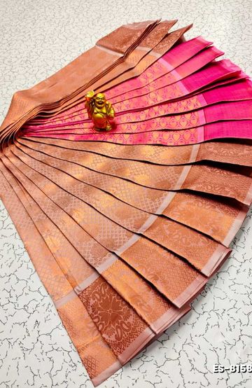 FANCY SILVAR ZARI PLAIN  SOFT SILK SAREES - RED