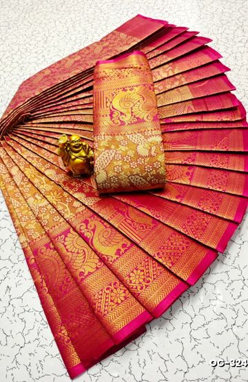 SOFT SILK FANCY BEST QUALITY SILK THENMATHI SAREES - RED (2)