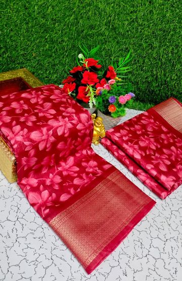 KUBERA ELITE  BRIDAL RAPIER FANCY  LIGHT WEIGHT SILK TYPE SAREES - VENTHAYA COLOUR