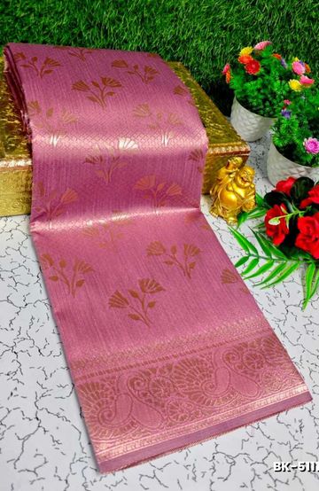 Banaras with our Banarasi Cotton fabric — a beautiful fusion of classic artistry and breathable comfort wear saree - BABY PINK (2)