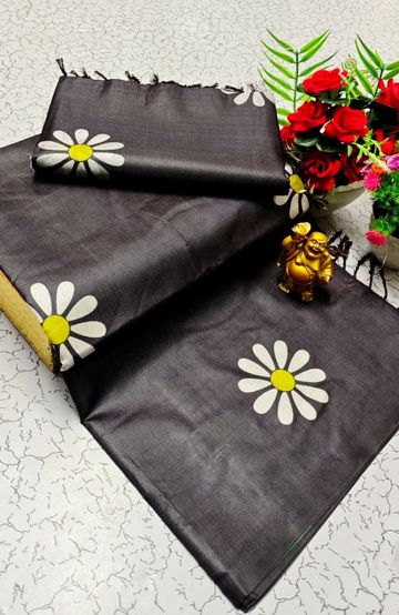 BRIDAL SILK GOLD SILVAR AND COPPER ZARI WEAVE AND WEDDING ART SILK SAREES - YELLOW COLOR (1)