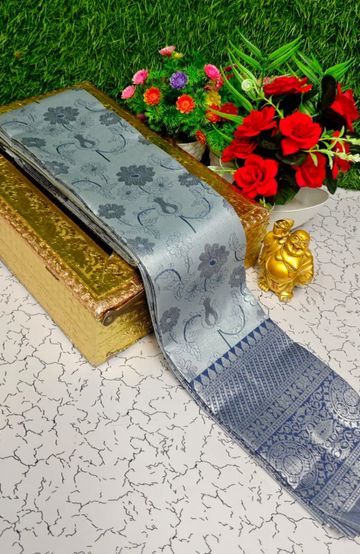 Premium kubera pattu saree rapier fancy  light weight silk type sarees function wear - SILVAR