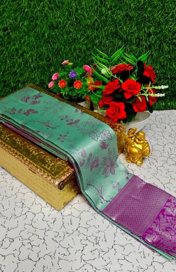 Premium kubera pattu saree rapier fancy  light weight silk type sarees function wear - REXONA