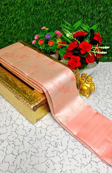 KUBERA ELITE  BRIDAL RAPIER FANCY  LIGHT WEIGHT SILK TYPE SAREES - VENTHAYA COLOUR