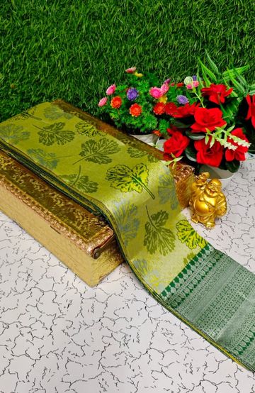 FANCY PLAIN COTTON SOFT SILK SAREES - LIGHT SANDLE (1)