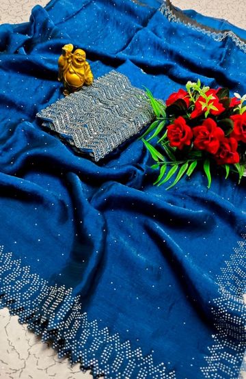 Celestial grace: space silk saree  modern fancy item sarees - LIGHT BLUE
