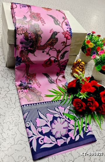 Traditional Look Malgudi Silk Saree Lightweight Silk Blend Saree - DARK PINK (2)