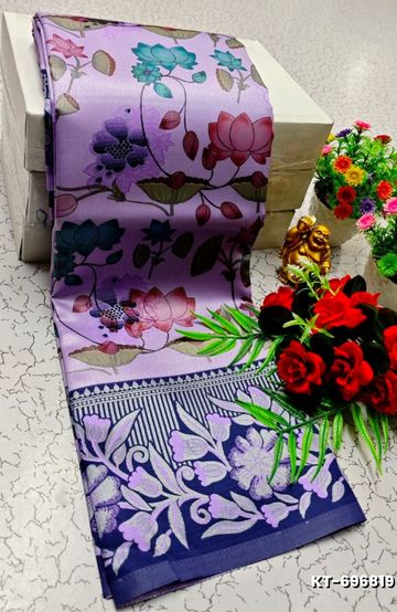 GEORGETTE FANCY SOFT SILK SAREES WITH BLOUSE MODERN FANCY ITEM SAREES - LIGHT GREEN (2)