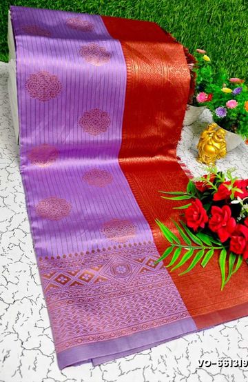 Dailywear cotton sarees premium look lightweight comfortable wear - BRINJAL COLOUR (2)