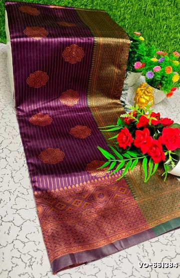 Celestial grace: space silk saree  modern fancy item sarees - BLUE COLOUR (1)