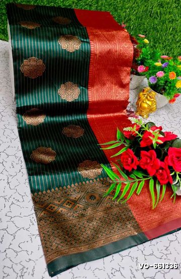 Dailywear cotton sarees premium look lightweight comfortable wear - LIGHT GREEN SHADE (2)