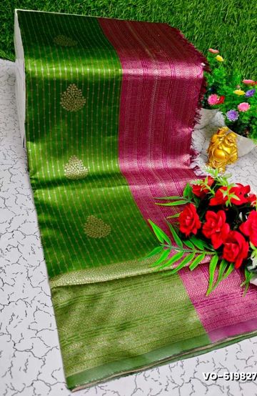 Dailywear cotton sarees premium look lightweight comfortable wear - BOTTLE GREEN (11)