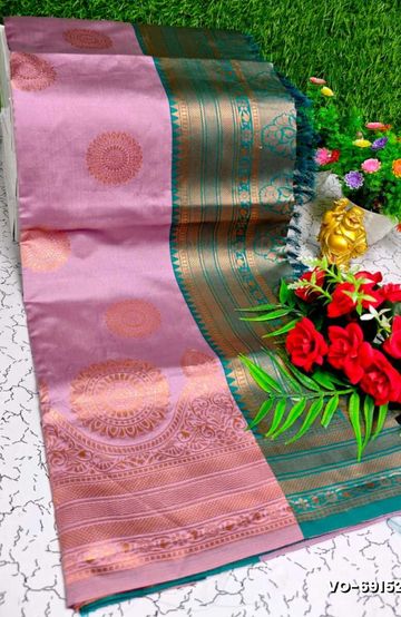 KUBERA ELITE BRIDAL RAPIER FANCY LIGHT WEIGHT SILK TYPE SAREES FUNCTION WEAR - LIGHT GREEN (1)