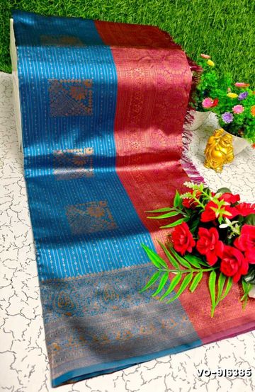 Bridal silk gold silvar and copper zari weave and wedding art silk suba muhurtha pattu sarees - MAROON COLOR (2)