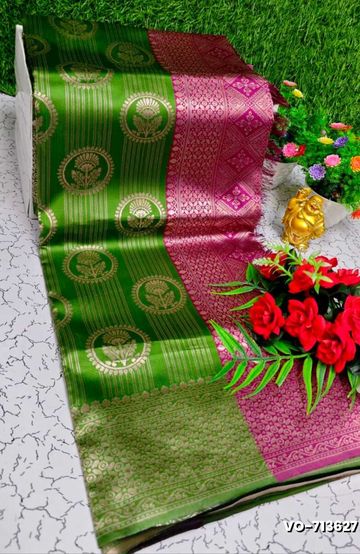 FESTIVAL AND FUNCTION WEAR TRADITIONAL KIDS PATTU PAVADAI STONE WORK DESIGN - CORAL COLOUR (4)