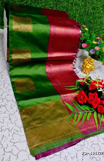 Dailywear cotton sarees premium look lightweight comfortable wear - TEAL COLOUR (3)