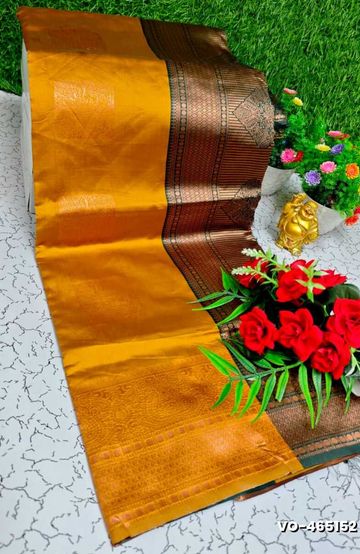 ELITE BRIDAL PICK &PICK SILK SAREES AND WEDDING ART SILK SAREES - PEACH COLOUR (4)