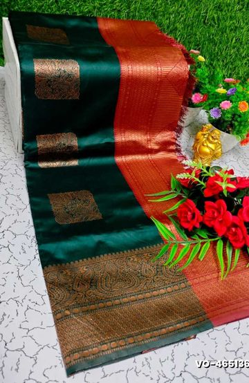 Dailywear cotton sarees premium look lightweight comfortable wear - OLIVE GREEN (5)