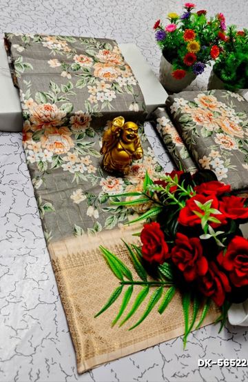 Korvai kotanji Trendy & Fancy bhutta and 2/100 Silk Cotton Sarees Function wear - LIGHT PINK (1)