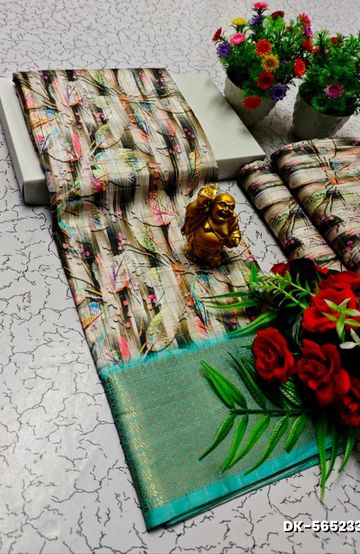 MODERN FANCY SOFT SILK SAREES WITH BUTTA DESIGN - PINK