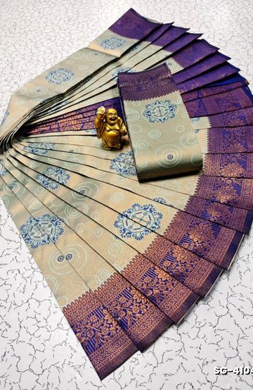 Trending kerala onam special kasavu saree full work embossed digital printing cotton saree collections - WHITE N (7)