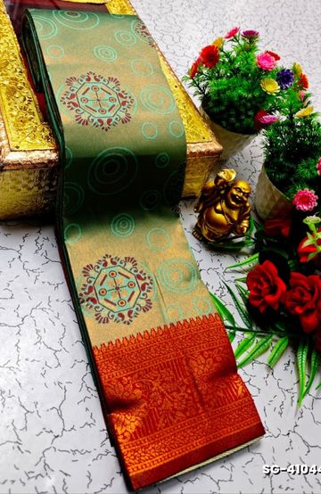 ELITE BRIDAL PICK &PICK SILK SAREES AND WEDDING ART SILK SAREES - PEACH COLOUR (4)