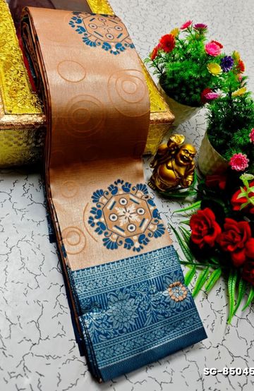 ELITE BRIDAL PICK &PICK SILK SAREES AND WEDDING ART SILK SAREES - CREAM COLOR (2)