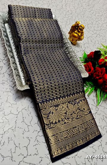 DEGITAL KARGIL PRINTED  COTTON TYPE SAREE - NORMAL  BLUE (1)