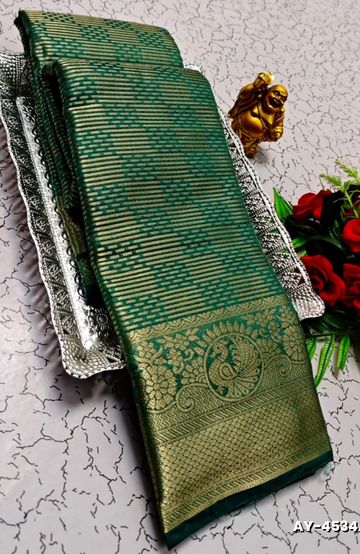 Luxurious heavy work blouse fabric with floral goldwork jaal border - BRINJAL COLOUR (2)