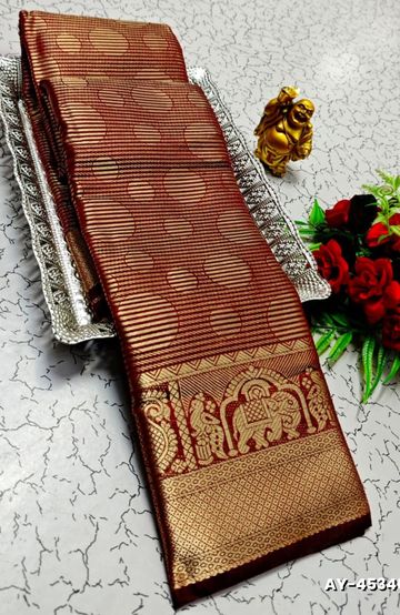 Premium Meena work Soft Silk Saree weddings, festivals, traditional Wear - VADAMALLI (2)