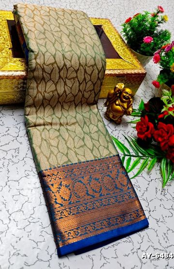 Trending Kerala Onam Special Kasavu Saree Full Work Embossed Digital Printing Cotton Saree Collections - IVORY COLOUR (1)