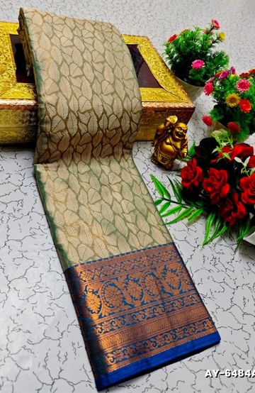 Digital Kubera Pattu Light Weight Luxurious, soft-draping Kubera Pattu Print Saree - WHITE N (2)