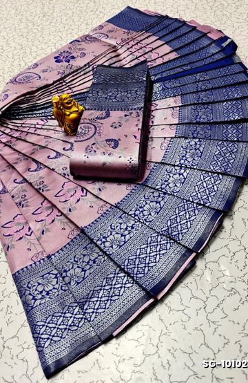 BRIDAL SILK GOLD SILVAR AND COPPER ZARI WEAVE AND WEDDING ART SILK SAREES - GREEN COLOUR (2)