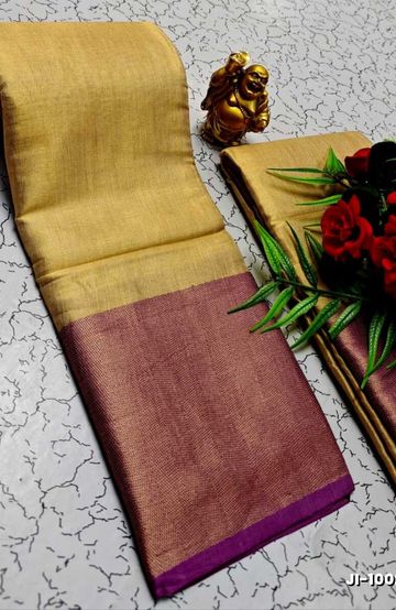 MODERN FANCY SOFT SILK SAREES WITH BUTTA DESIGN - ORANGE (1)
