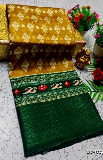 Dailywear cotton sarees all over body leaf designpattern design premium look lightweight comfortable wear - VENTHAYA COLOUR