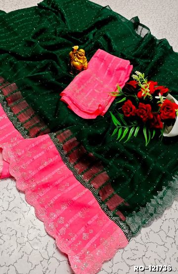 PURE COTTON SAREES SUMMER SPECIAL COLLECTION - PESTA GREEN