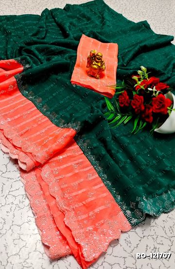ELITE BRIDAL PICK &PICK SILK SAREES AND WEDDING ART SILK SAREES - PEACH COLOUR (4)