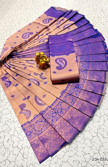 A "one gram gold trending tissue saree" typically refers to a saree made from a lightweight, sheer fabric known as tissue - EMERALD COLOUR (4)