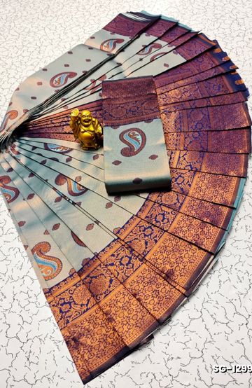 Dailywear cotton sarees premium look lightweight comfortable wear - OLIVE GREEN (4)